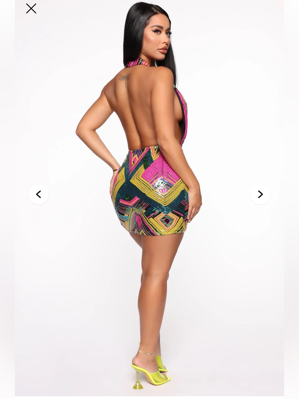 NWT All Types Sequin Mini Halter Dress | Small - Picture 8 of 8
